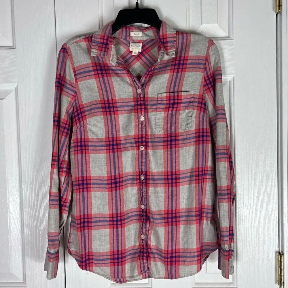 Jcrew Womens Plaid Button Down Shirt Size S